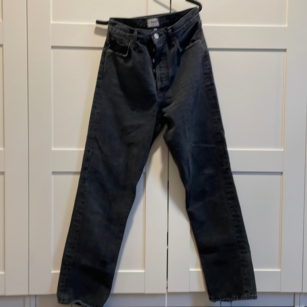 Black Agolde 90s pinch waist denim - hemmed